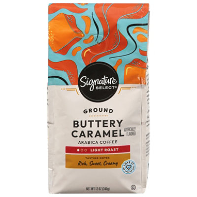 Signature SELECT Coffee Ground Light Roast Buttery Caramel - 12 Oz