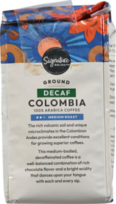 Signature SELECT Coffee Ground Medium Roast Colombia Decaf - 11 Oz - Image 6