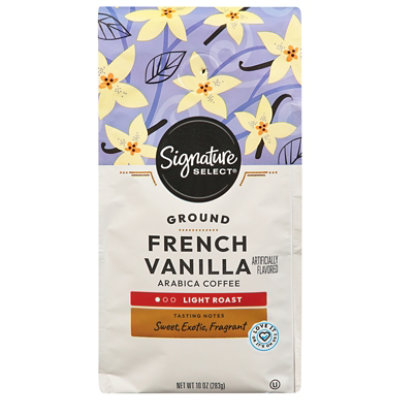 Signature SELECT Coffee Arabica Ground Light Roast French Vanilla - 10 Oz