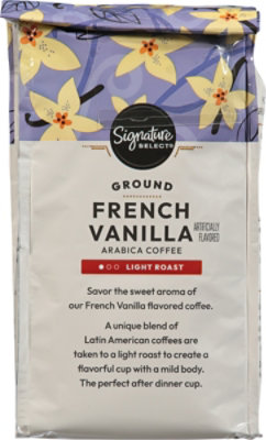 Signature SELECT Coffee Arabica Ground Light Roast French Vanilla - 10 Oz - Image 4