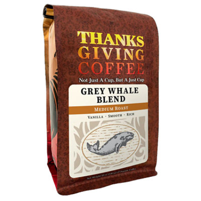 Thanksgiving Coffee Coffee Medium Roast Grey Whale Blend - 12 Oz