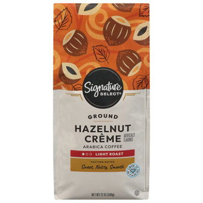 Signature SELECT Coffee Arabica Ground Light Roast Hazelnut Creme - 12 Oz - Image 4