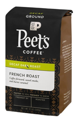 Peets Coffee Coffee Ground Deep Roast French Roast Decaffeinated - 12 Oz - Image 4