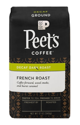 Peets Coffee Coffee Ground Deep Roast French Roast Decaffeinated - 12 Oz - Image 6