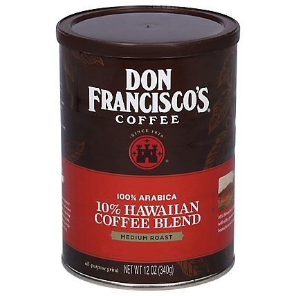 Don Franciscos Coffee All Purpose Grind Medium Roast Hawaiian Blend - 12 Oz - Image 1