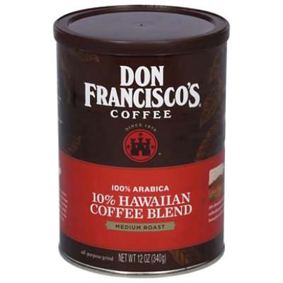 Don Franciscos Coffee All Purpose Grind Medium Roast Hawaiian Blend - 12 Oz