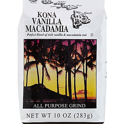 Hawaiian Isles Coffee All Purpose Grind Vanilla Macadamia - 10 Oz - Image 2