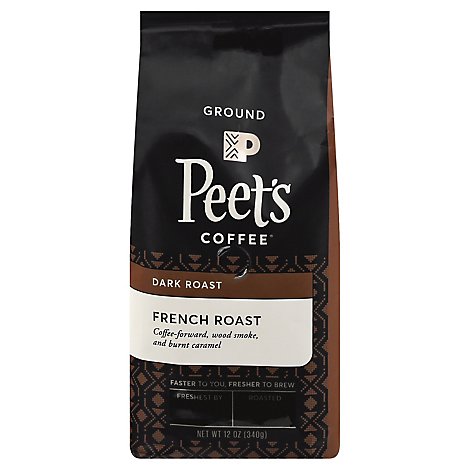 Peet's Coffee French Dark Roast Ground Coffee Bag - 12 Oz