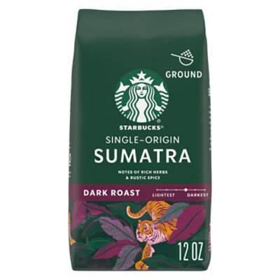Starbucks Sumatra Dark Roast Ground Coffee Bag