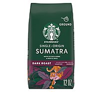 Starbucks Sumatra 100% Arabica Dark Roast Ground Coffee Bag - 12 Oz