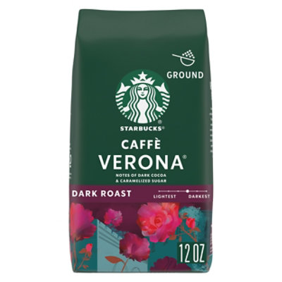 Starbucks Coffee Ground Dark Roast Caffe Verona Bag - 12 Oz