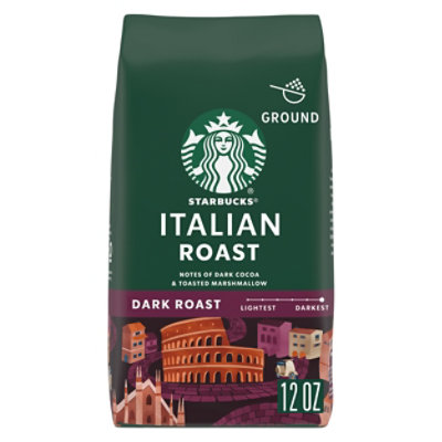 Starbucks Italian Roast 100% Arabica Dark Roast Ground Coffee Bag - 12 Oz - Image 1