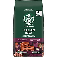 Starbucks Italian Roast 100% Arabica Dark Roast Whole Bean Coffee Bag - 12 Oz - Image 2