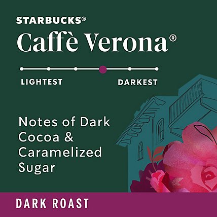Starbucks Caffe Verona 100% Arabica Dark Roast Whole Bean Coffee Bag - 12 Oz - Image 2