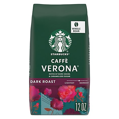 Starbucks Coffee Whole Bean Dark Roast Caffe Verona Bag - 12 Oz
