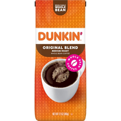 Dunkin Donuts Coffee Whole Bean Medium Roast Original Blend - 12 Oz - Image 1