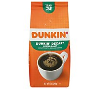 Dunkin Donuts Coffee Ground Medium Roast Decaffeinated Dunkin Decaf - 12 Oz