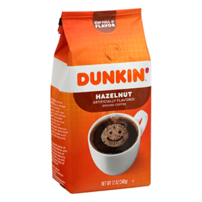 Dunkin Donuts Coffee Ground Hazelnut Flavored - 12 Oz