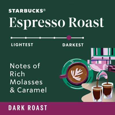 Starbucks Espresso Roast 100% Arabica Dark Roast Whole Bean Coffee Bag - 12 Oz - Image 2