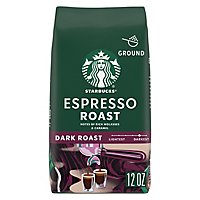 Starbucks Espresso Roast 100% Arabica Dark Roast Ground Coffee Bag - 12 Oz - Image 1