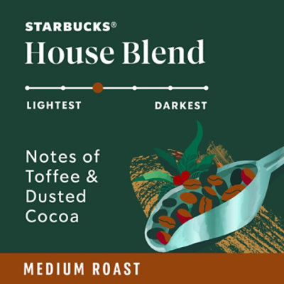 Starbucks House Blend 100% Arabica Medium Roast Ground Coffee Bag - 12 Oz - Image 2