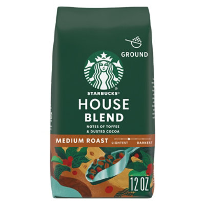 Starbucks House Blend 100% Arabica Medium Roast Ground Coffee Bag - 12 Oz - Image 1