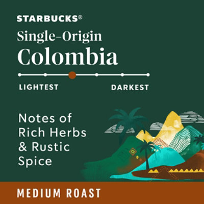 Starbucks Colombia 100% Arabica Medium Roast Ground Coffee Bag - 12 Oz - Image 2