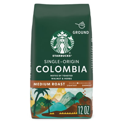 Starbucks Colombia 100% Arabica Medium Roast Ground Coffee Bag - 12 Oz - Image 1