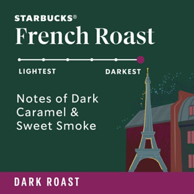 Starbucks French Roast 100% Arabica Dark Roast Whole Bean Coffee Bag - 12 Oz - Image 2