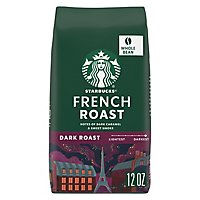 Starbucks French Roast 100% Arabica Dark Roast Whole Bean Coffee Bag - 12 Oz - Image 1
