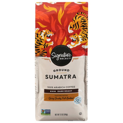 Signature SELECT Coffee Arabica Ground Dark Roast Sumatra - 12 Oz - Image 4