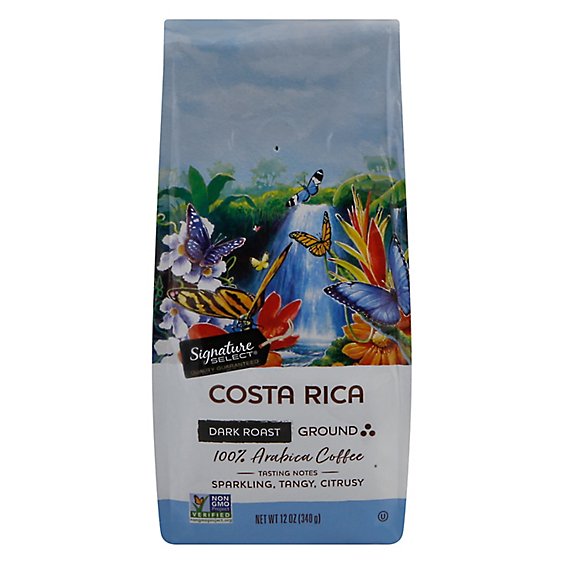 Signature SELECT Coffee Arabica Ground Medium Roast Costa Rica - 12 Oz