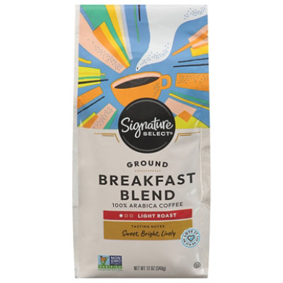 Signature SELECT Coffee Ground Light Roast Breakfast Blend - 12 Oz - Image 1