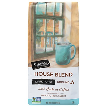 Signature SELECT Coffee Ground Medium Roast House Blend - 12 Oz - Image 2