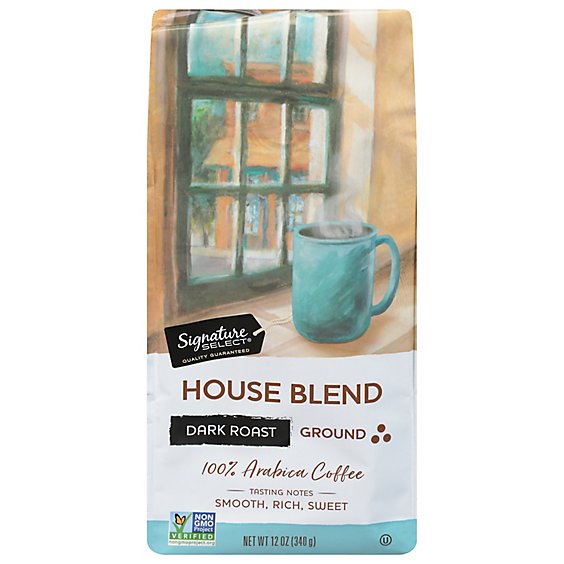 Signature SELECT Coffee Ground Medium Roast House Blend - 12 Oz