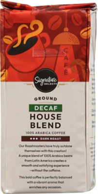 Signature SELECT Coffee Ground Medium Roast House Blend Decaf - 12 Oz - Image 6