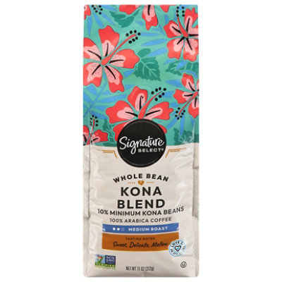 Signature SELECT Coffee Whole Bean Medium Roast Kona Blend - 11 Oz - Image 4