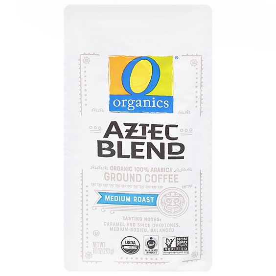 O Organics Coffee Ground Medium Roast Aztec Blend - 10 Oz