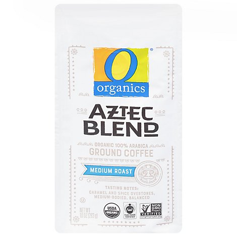 O Organics Coffee Ground Medium Roast Aztec Blend - 10 Oz