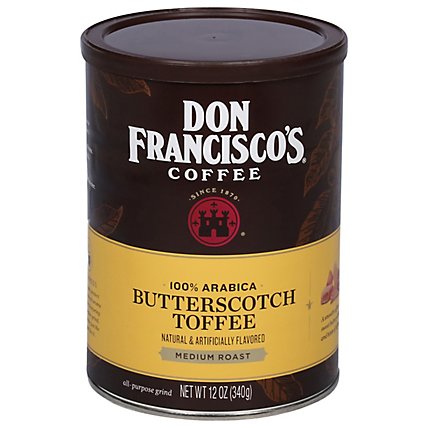Don Franciscos Coffee All Purpose Grind Medium Roast Butterscotch Toffee - 12 Oz - Image 2