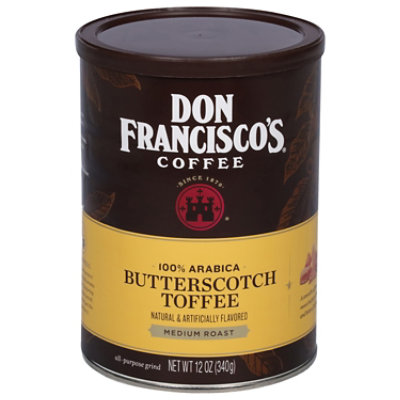 Don Franciscos Coffee All Purpose Grind Medium Roast Butterscotch Toffee - 12 Oz