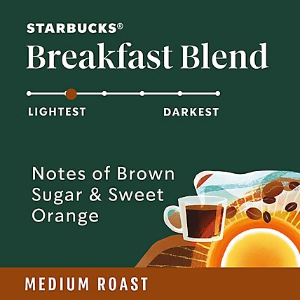Starbucks Breakfast Blend 100% Arabica Medium Roast Ground Coffee Bag - 12 Oz - Image 2