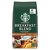 Starbucks Breakfast Blend 100% Arabica Medium Roast Whole Bean Coffee Bag - 12 Oz - Image 1