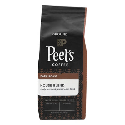 Peet's House Blend Dark Roast Ground Coffee Bag - 12 Oz