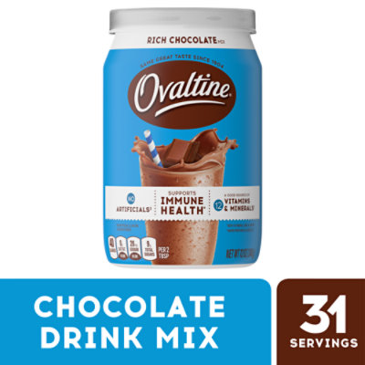 Ovaltine Powder Drink Mix Rich Chocolate - 12 Oz