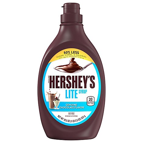 HERSHEYS Syrup Lite Genuine Chocolate Flavor - 18.5 Oz