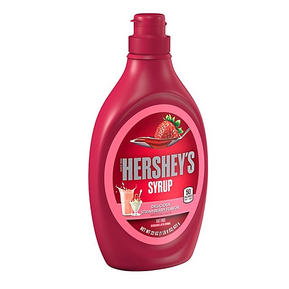 HERSHEY'S Strawberry Syrup In Bottle - 22 Oz