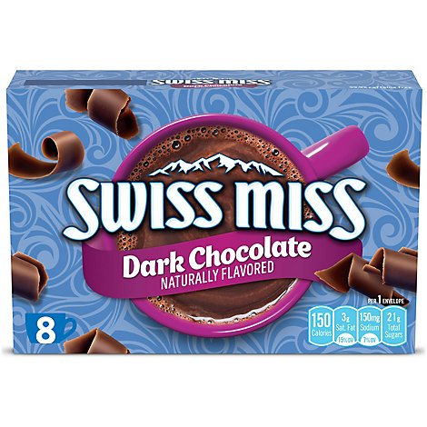 Swiss Miss Cocoa Mix Hot Indulgent Collection Dark Chocolate Sensation - 8-1.25 Oz