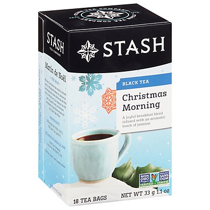 Stash Tea Bags Black Premium Christmas Morning 18 Count - 1.1 Oz - Image 1