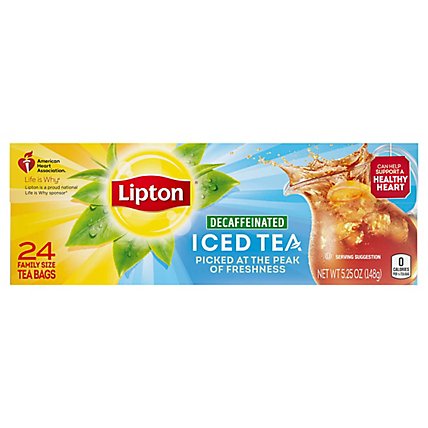 Lipton Iced Tea Decaffeinated Family Size - 24 Count - Image 1